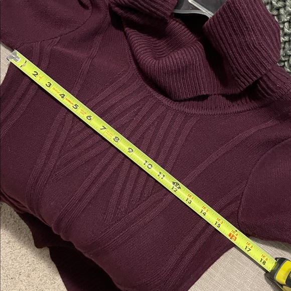 Jessica Simpson Sweater Dress Size S Burgundy Knit Cowl Neck Career Cabincore - Picture 13 of 14